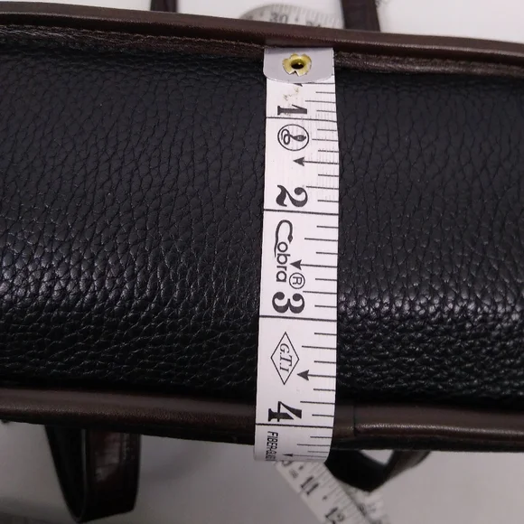 Vintage Brighton Leather Shoulder Bag Black Brown - Picture 12 of 12